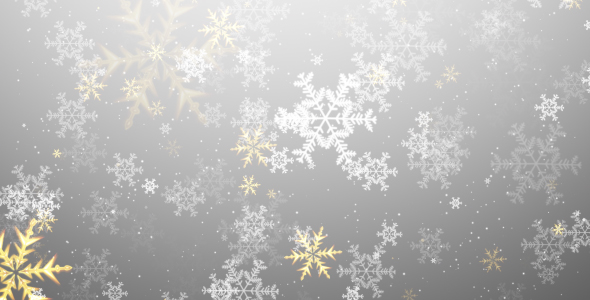 Gold and White Snowflakes
