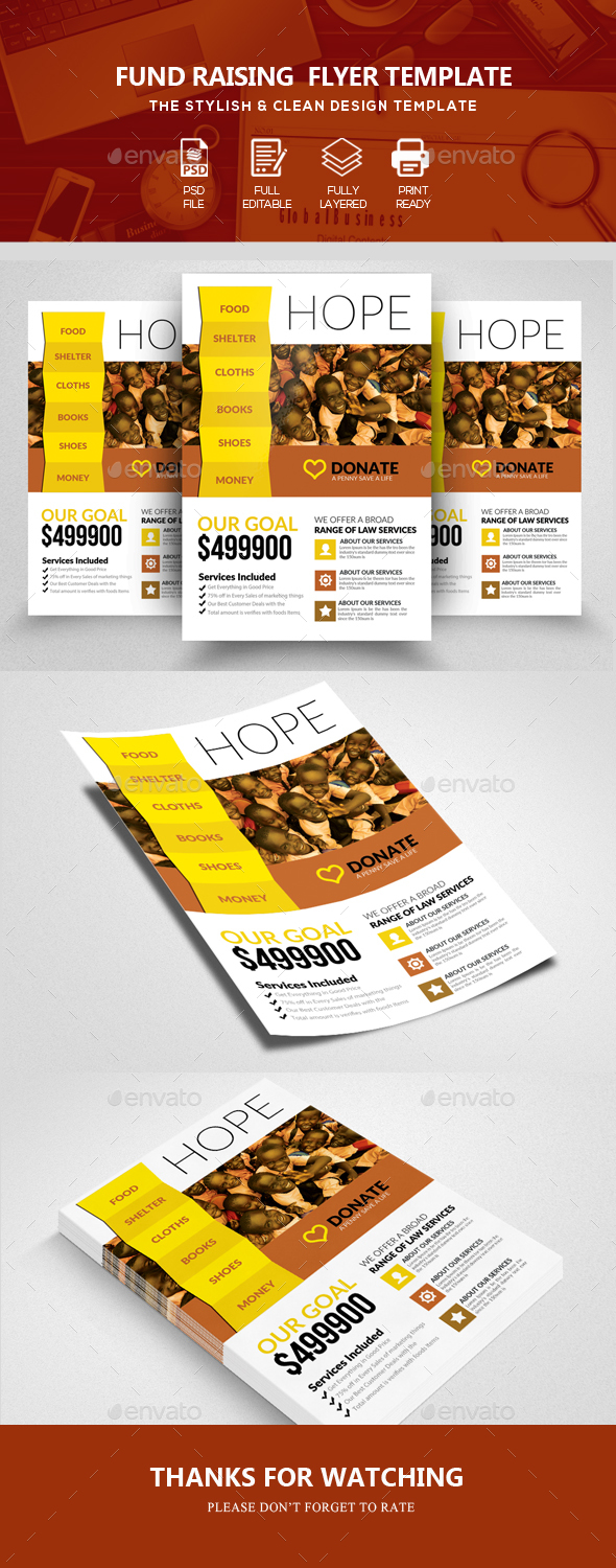 Fundraising Charity Psd Flyer - Corporate Flyers