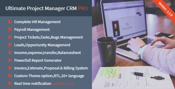 Ultimate Project Manager CRM PRO - CodeCanyon Item for Sale