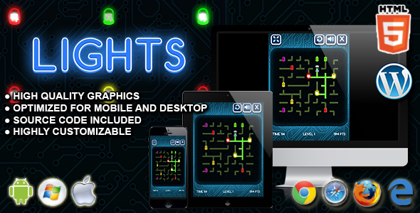 Lights - HTML5 Skill Game
