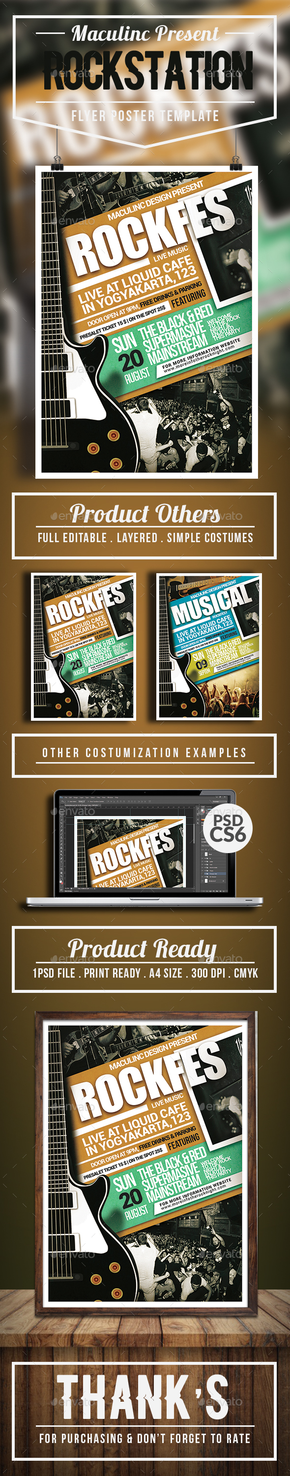 Rockstation Flyer/Poster Vol.6 - Concerts Events