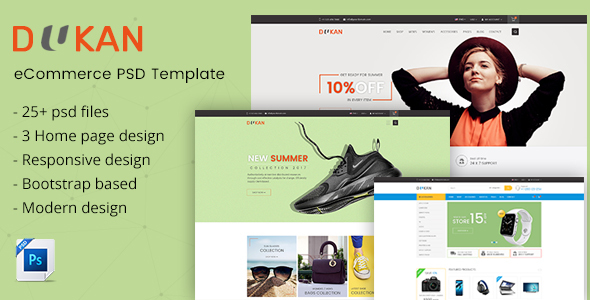 Dukan - Elegant E-Commerce PSD Template