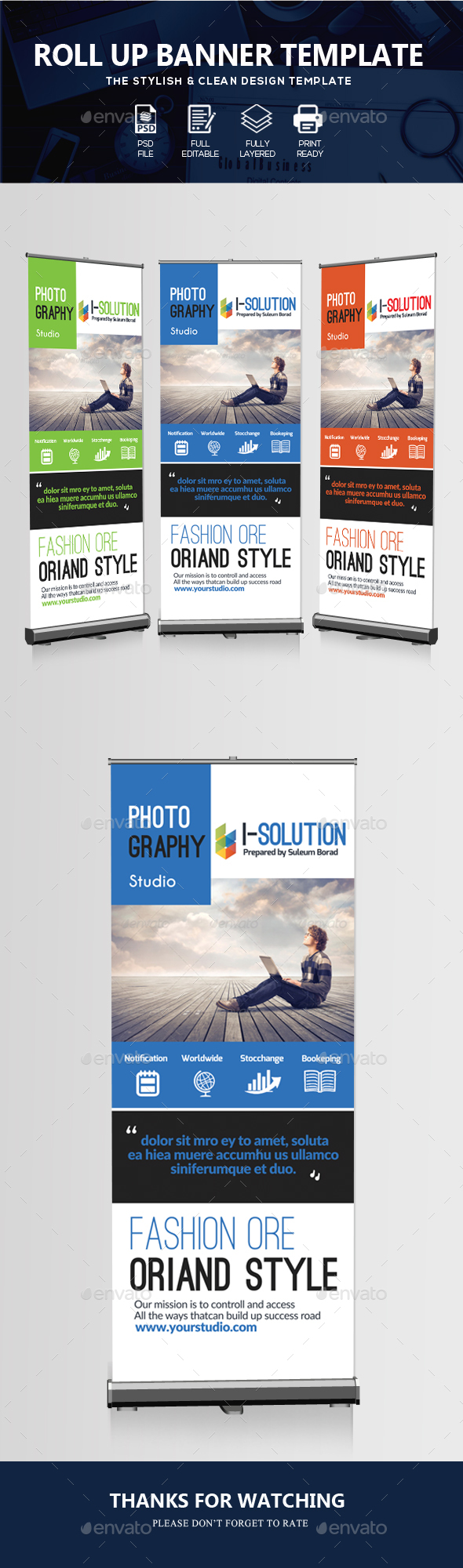 Multi Use Business Roll Up Banners - Signage Print Templates