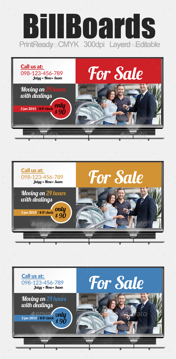 Car For Sale Billboard Banners - Signage Print Templates