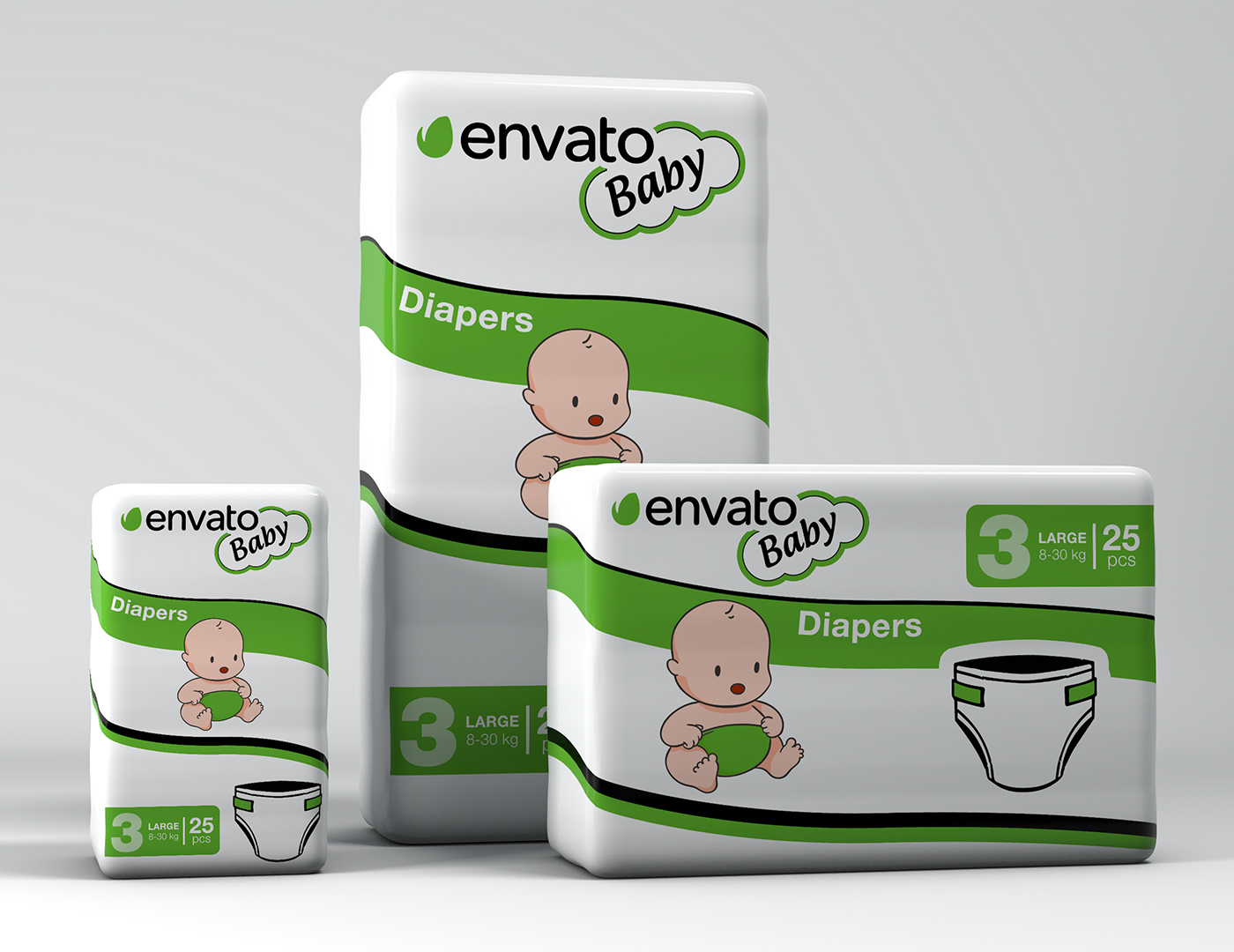 Download 3D Diapers Pack Mockup by DynamicBestSolutions | 3DOcean