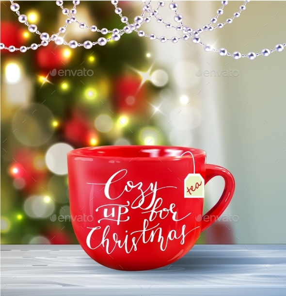 Background with Christmas Tea - Seasons/Holidays Conceptual