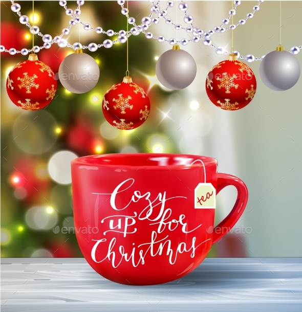 Background with Christmas Tea - Seasons/Holidays Conceptual
