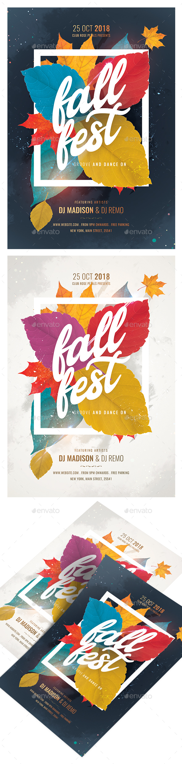 Fall Festival Flyer - Clubs & Parties Events