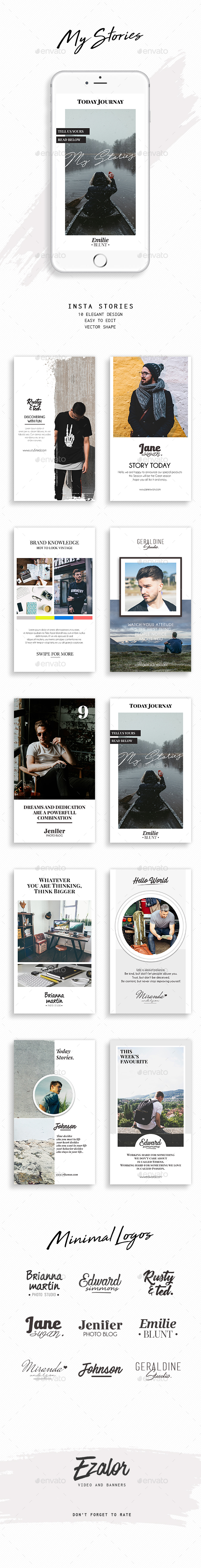 Insta Stories - Social Media Web Elements