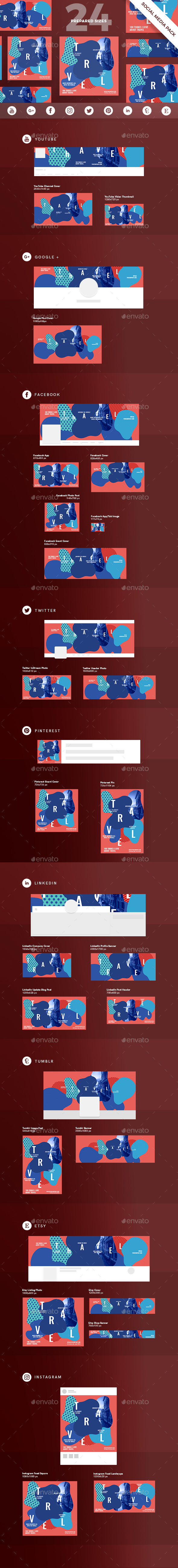 Travel Social Media Pack - Miscellaneous Social Media
