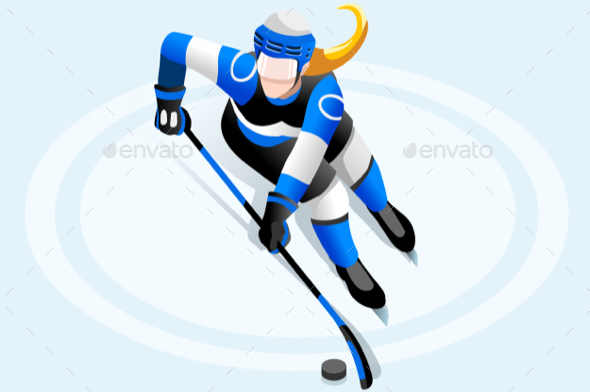 Ice Hockey Female Player - Sports/Activity Conceptual