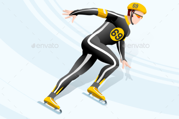 Short Track Skating Winter Sports - Sports/Activity Conceptual