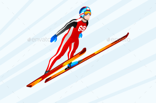 Ski Jumping Winter Sports - Sports/Activity Conceptual