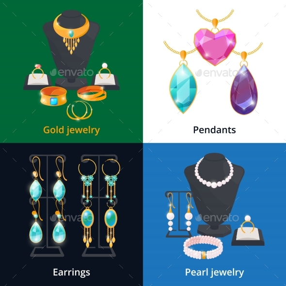 Jewelry Shop with Different Luxury Accessories - Man-made Objects Objects