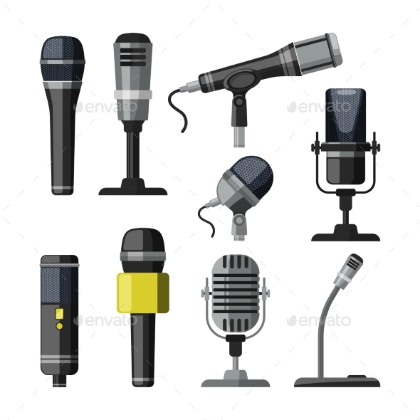 Recorder, Microphone and Dictaphone for Reporters - Man-made Objects Objects