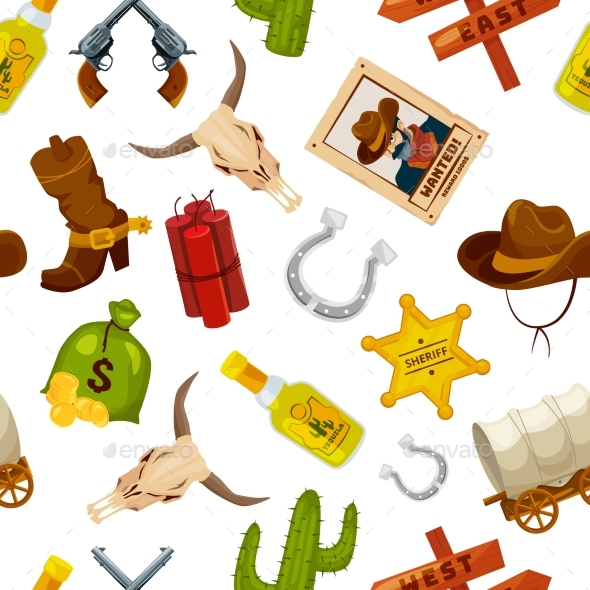 Wild West Objects - Backgrounds Decorative