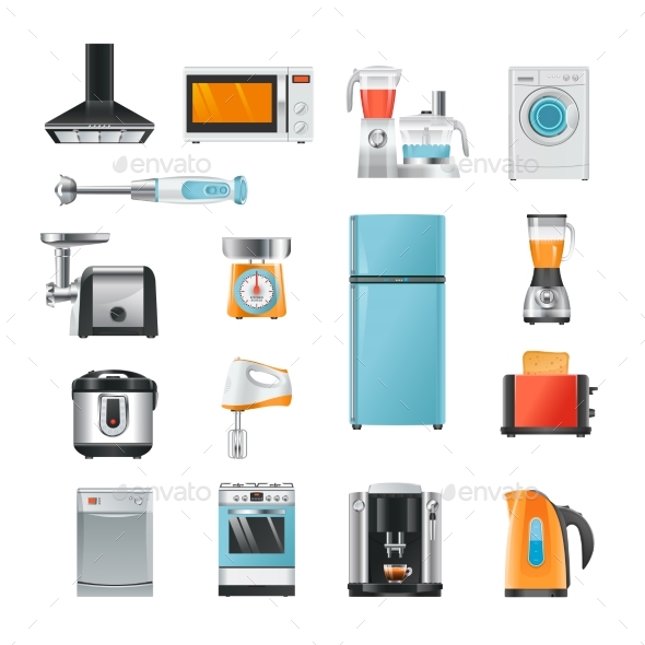 Different Household in Cartoon Style - Man-made Objects Objects