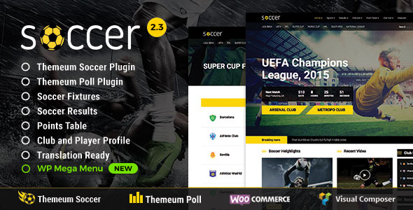 Soccer - Sport WordPress Theme for Football, Sport Club, Sport Team - Nonprofit WordPress