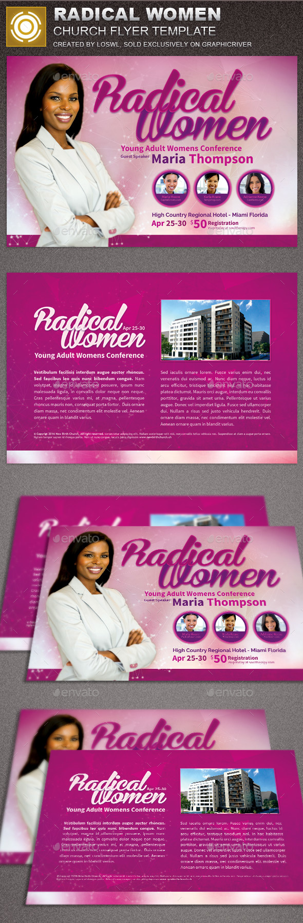 Radical Women Church Flyer Template - Church Flyers