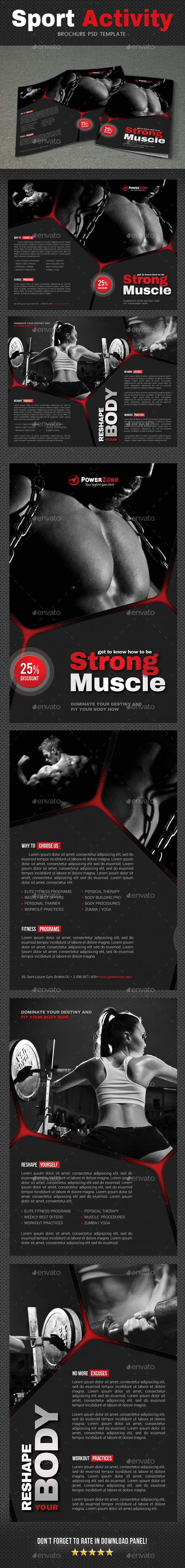 Sport Activity Brochure 5 - Brochures Print Templates