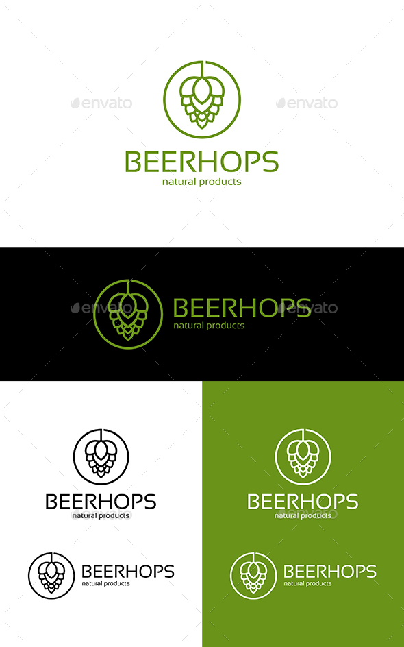 Beer Hops - Nature Logo Templates