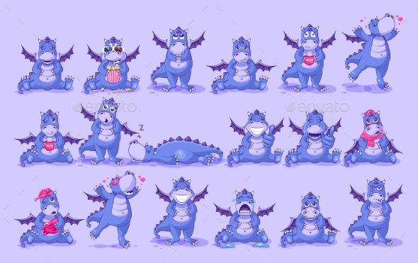 Emoji Character Cartoon Dragon - Miscellaneous Characters