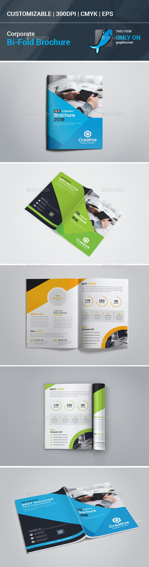 Business Bi-Fold Brochure - Corporate Brochures