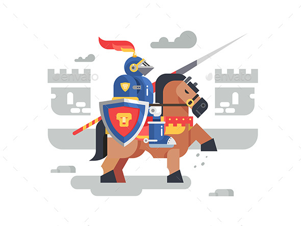 Knight on Horseback Character - People Characters