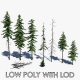 Low Poly Pine Tree Pack - 3DOcean Item for Sale