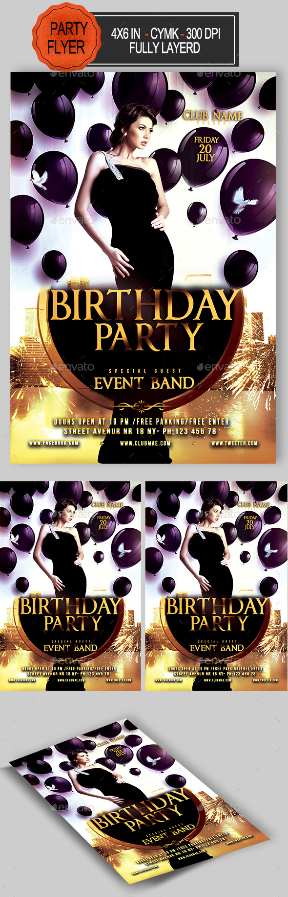 Birthday Flyer - Clubs & Parties Events