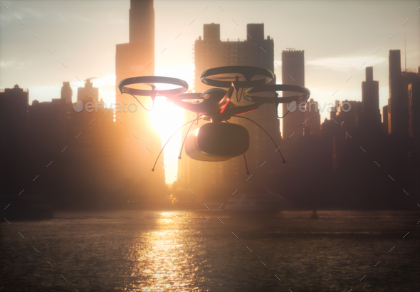 Package Delivery by Drone - Stock Photo - Images