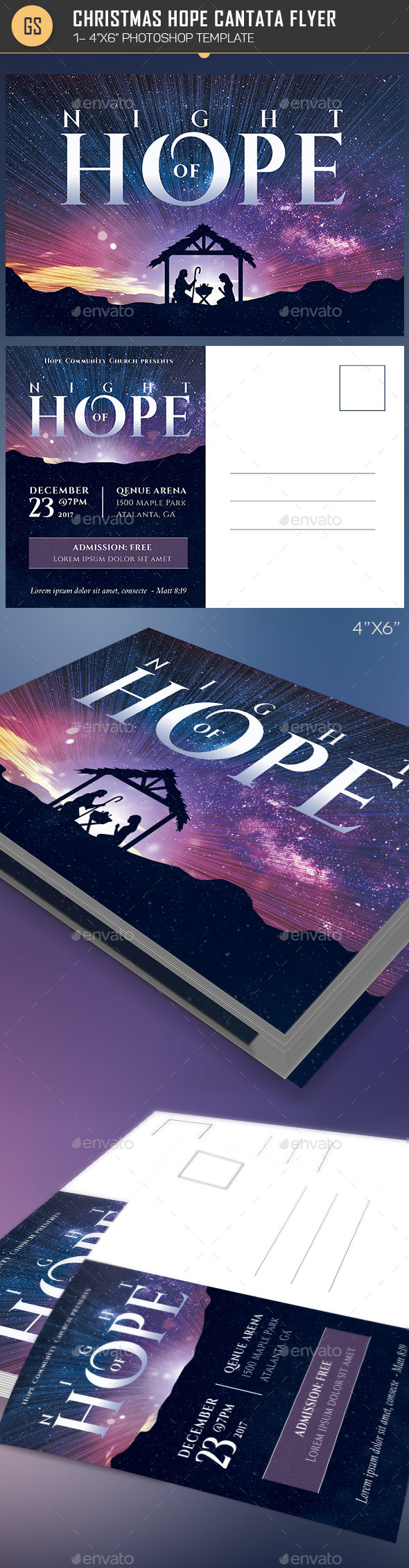 Christmas Hope Cantata Flyer Template - Church Flyers