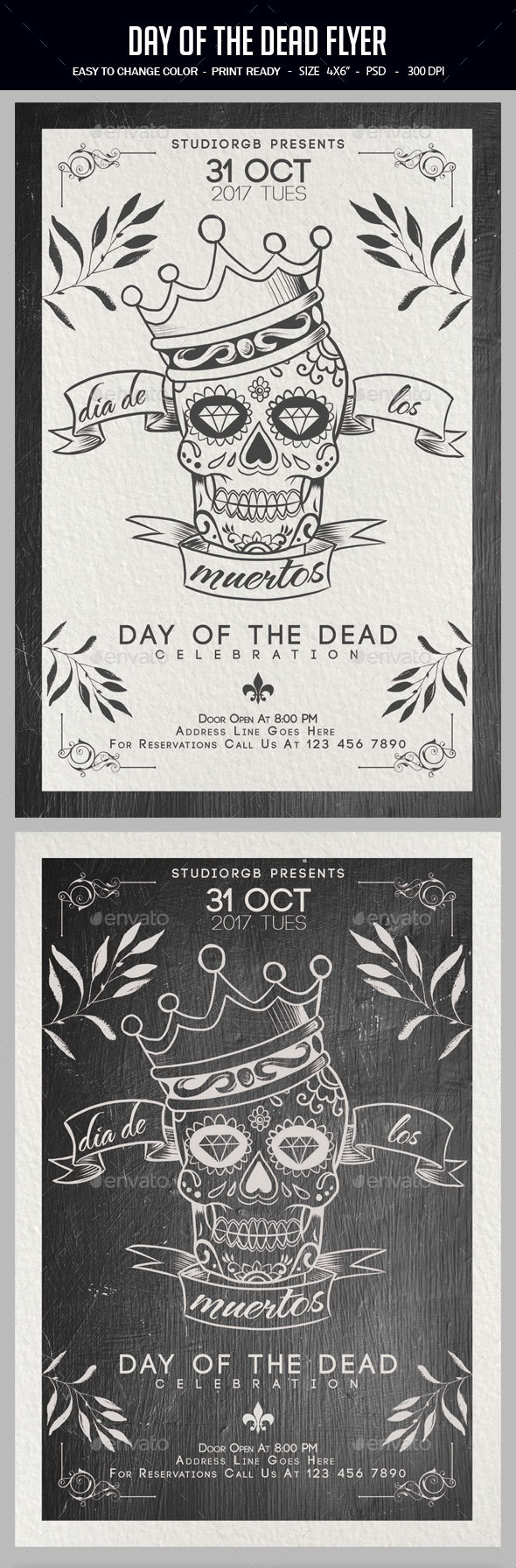 Dia De Los Muertos Flyer - Clubs & Parties Events