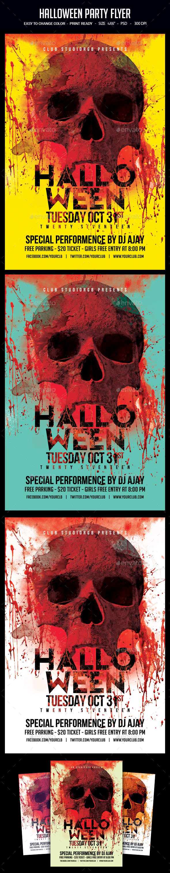 Halloween Party Flyer - Clubs & Parties Events