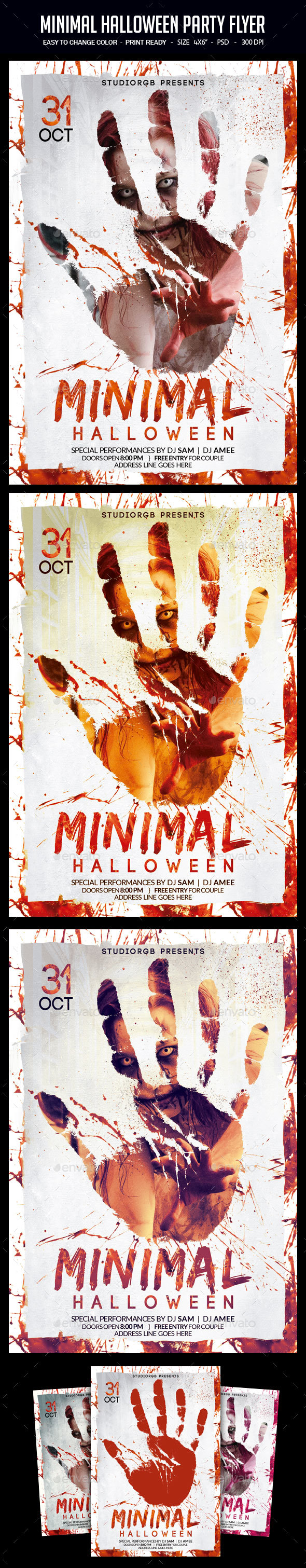 Minimal Halloween Party Flyer