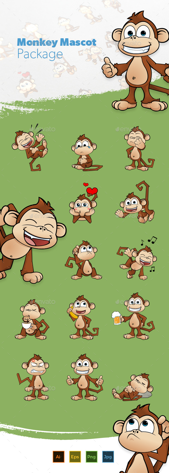 Monkey Mascot - Animals Characters