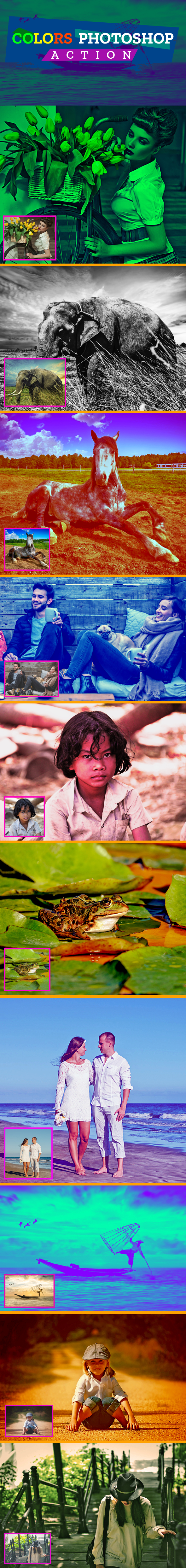 Colors Photoshop Action - Photo Effects Actions