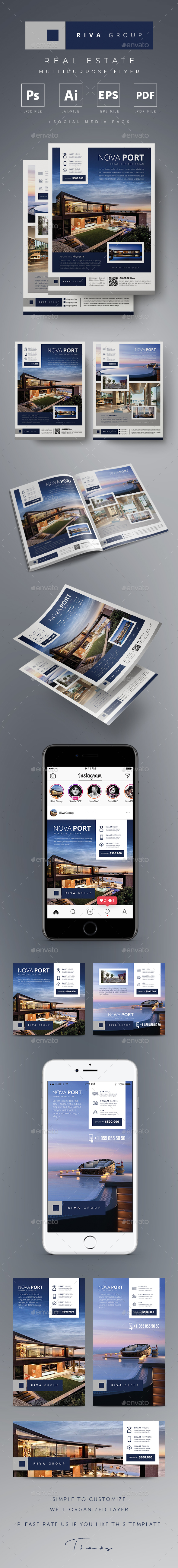 Nova - Creative Real Estate Flyer - Flyers Print Templates