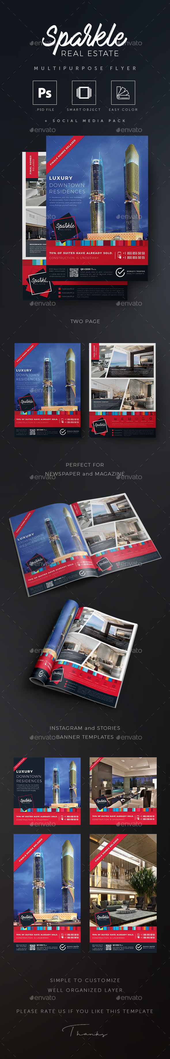 Sparkle - Real Estate Flyer - Flyers Print Templates