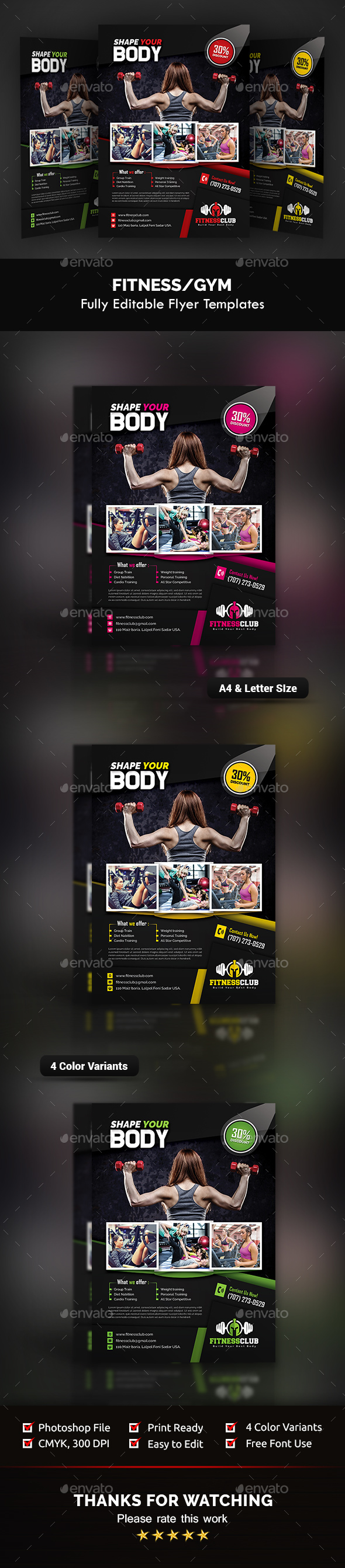 Fitness / Gym Flyer Templates