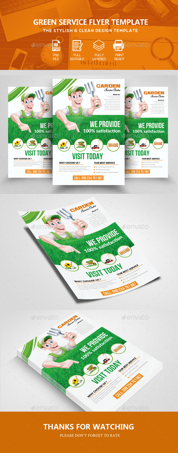 Garden & Plantation Services Flyer Template - Corporate Flyers