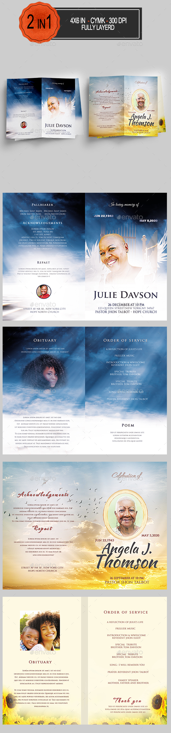 Funeral Program Bundle - Informational Brochures