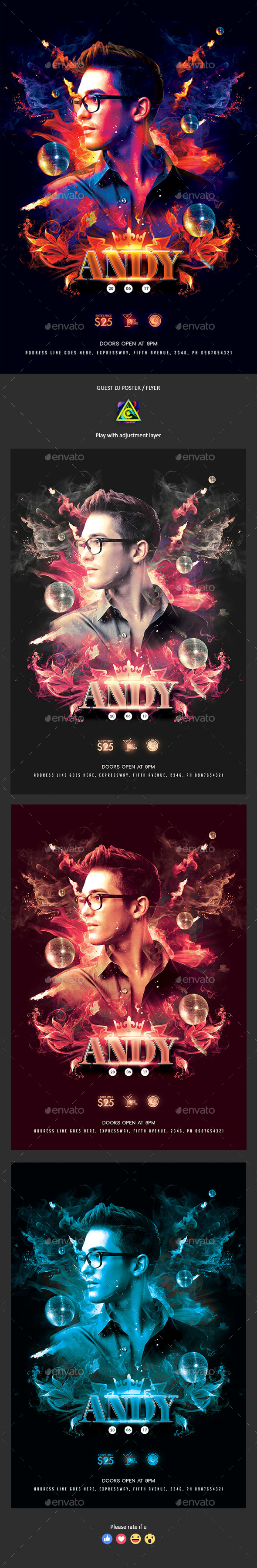 Guest DJ Poster / Flyer - Clubs & Parties Events