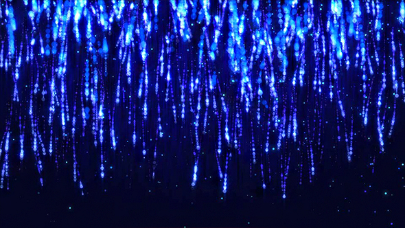 Abstract Dark Blue Digital Particle Rain Background