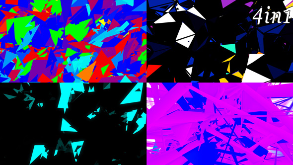 Abstract Poly - VJ Loop Pack (4in1), Motion Graphics | VideoHive