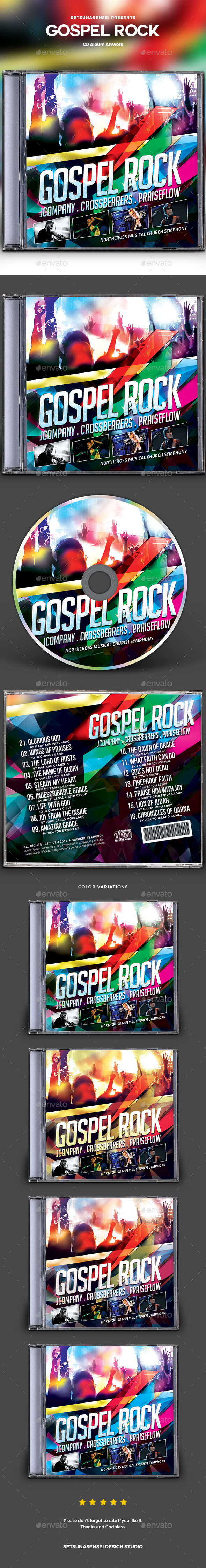 Gospel Rock CD Album Artwork - CD & DVD Artwork Print Templates