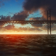 Bridge view over the Sea in the Evening - VideoHive Item for Sale