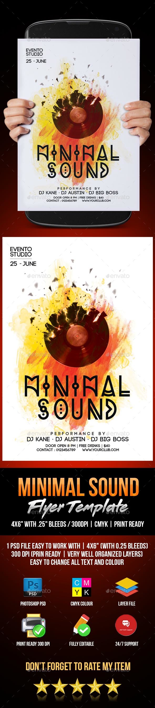 Minimal Sound Flyer - Events Flyers