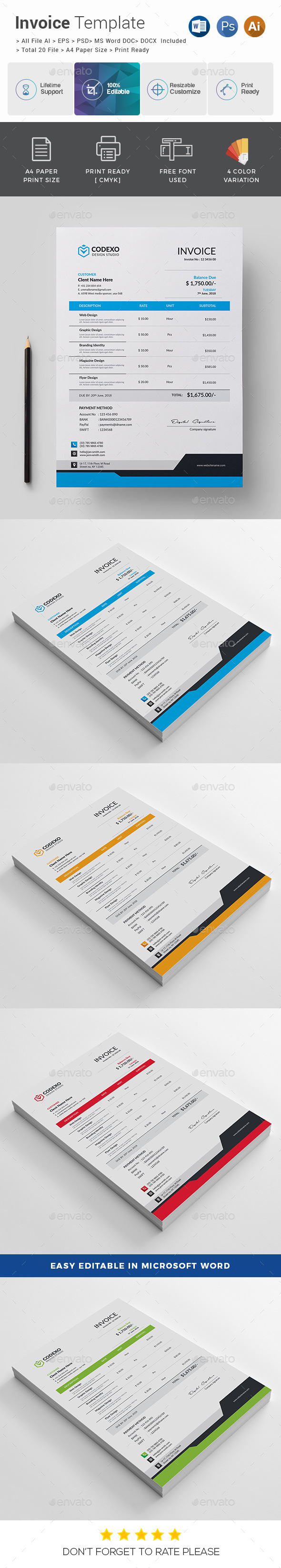 Invoice - Stationery Print Templates
