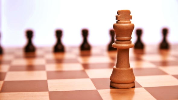 Chess King with His Servants Pawns alt